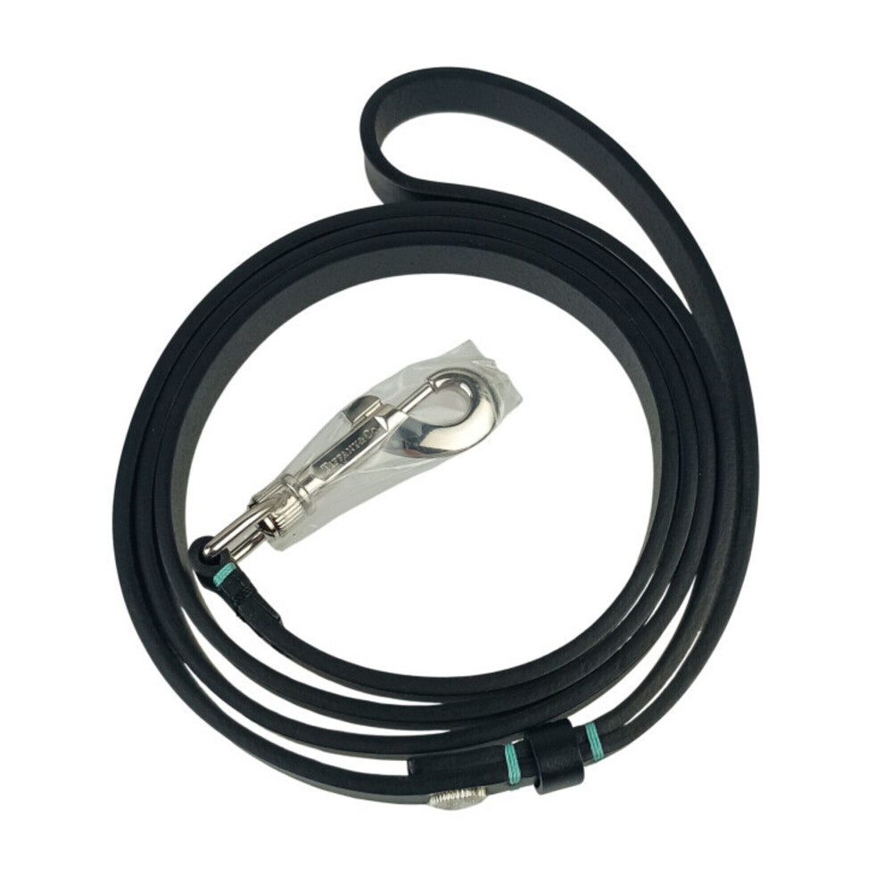 TIFFANY&Co. Dog Leash, Black Leather, Men's & Women's - Picture 1 of 5